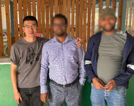 Visiting customers in Ethiopia